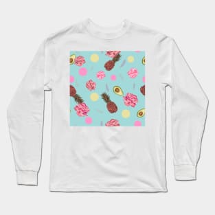 Avocado, roses, pineapple Long Sleeve T-Shirt